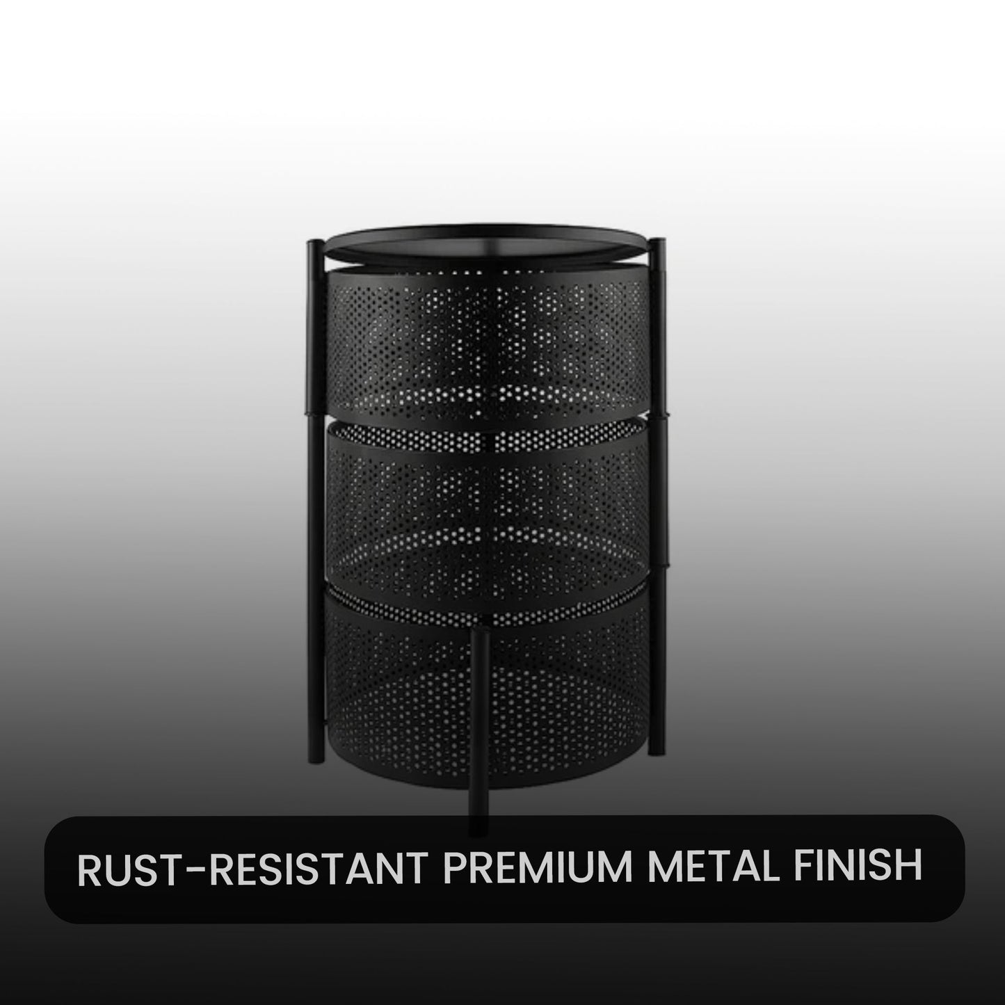 3 Layer Premium Round Metal Trolley
