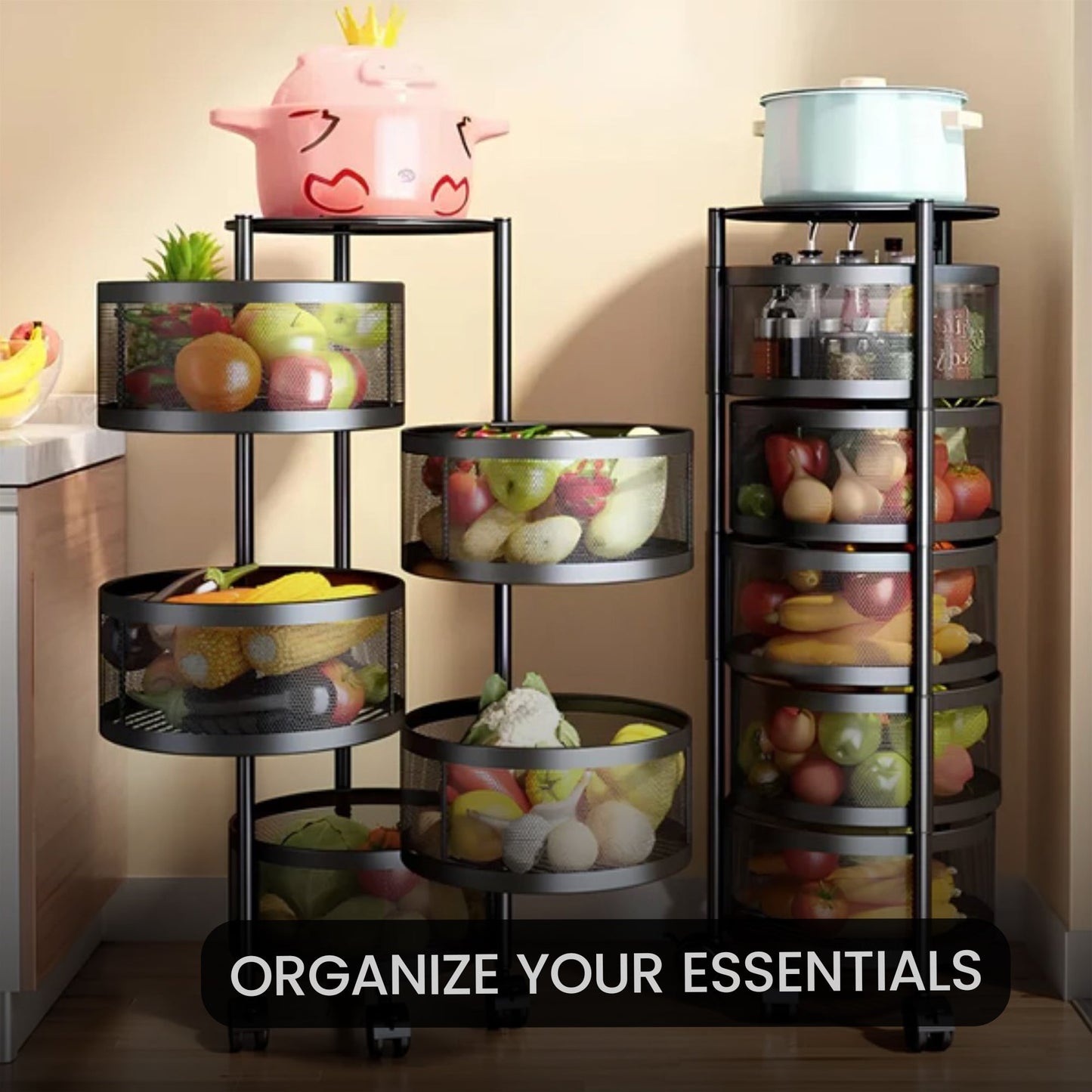 5 Layer Premium Round Metal Trolley