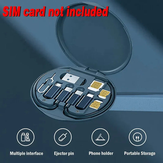 5-in-1 Fast Charging Data Cable Storage Box