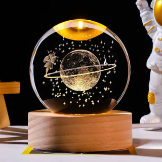 3D Solar System Sphere | Crystal Galaxy Display