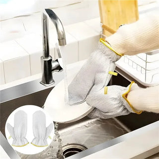 Multipurpose Silver Kitchen Gloves - Time-Saving and Protective"