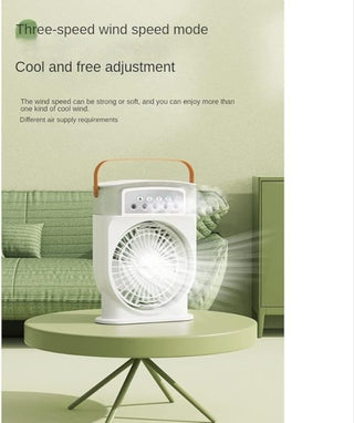 Portable Air Conditioner Fan - 5-Hole Spray, Humidifier, USB Rechargeable