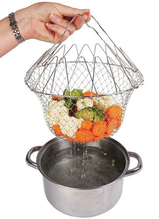 All-in-One Cooking Basket | Fry, Steam, Strain